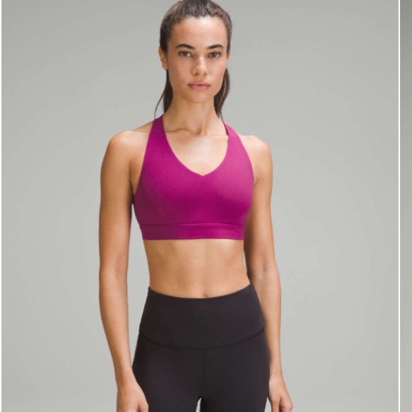 Lululemon Raspberry Envital Women's Cross-Back Sports Bra - Picture 2 of 7